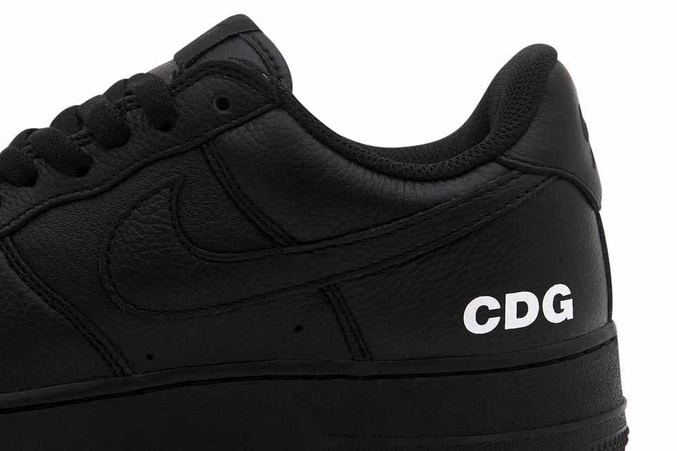 nike air force 1 black cdg collab in leather