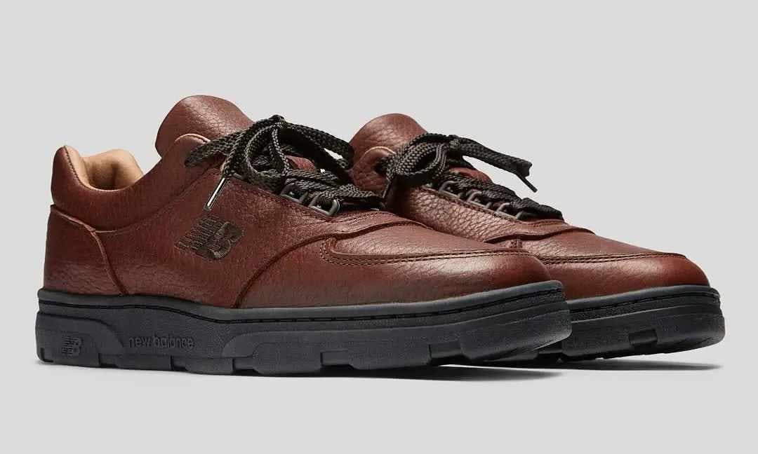 new balance allerdale sneaker in brown leather