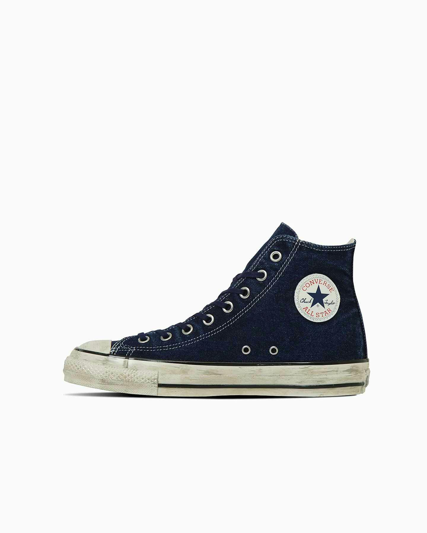 converse denim chuck taylor with pre-distressed white rubber sole