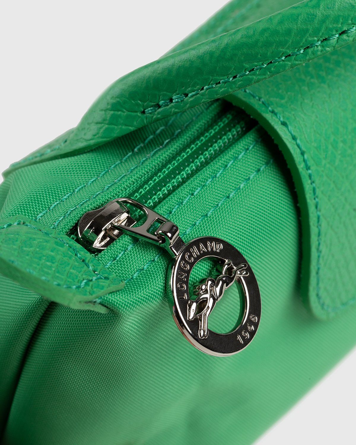 Longchamp Le Pliage Leather Pouch - Green