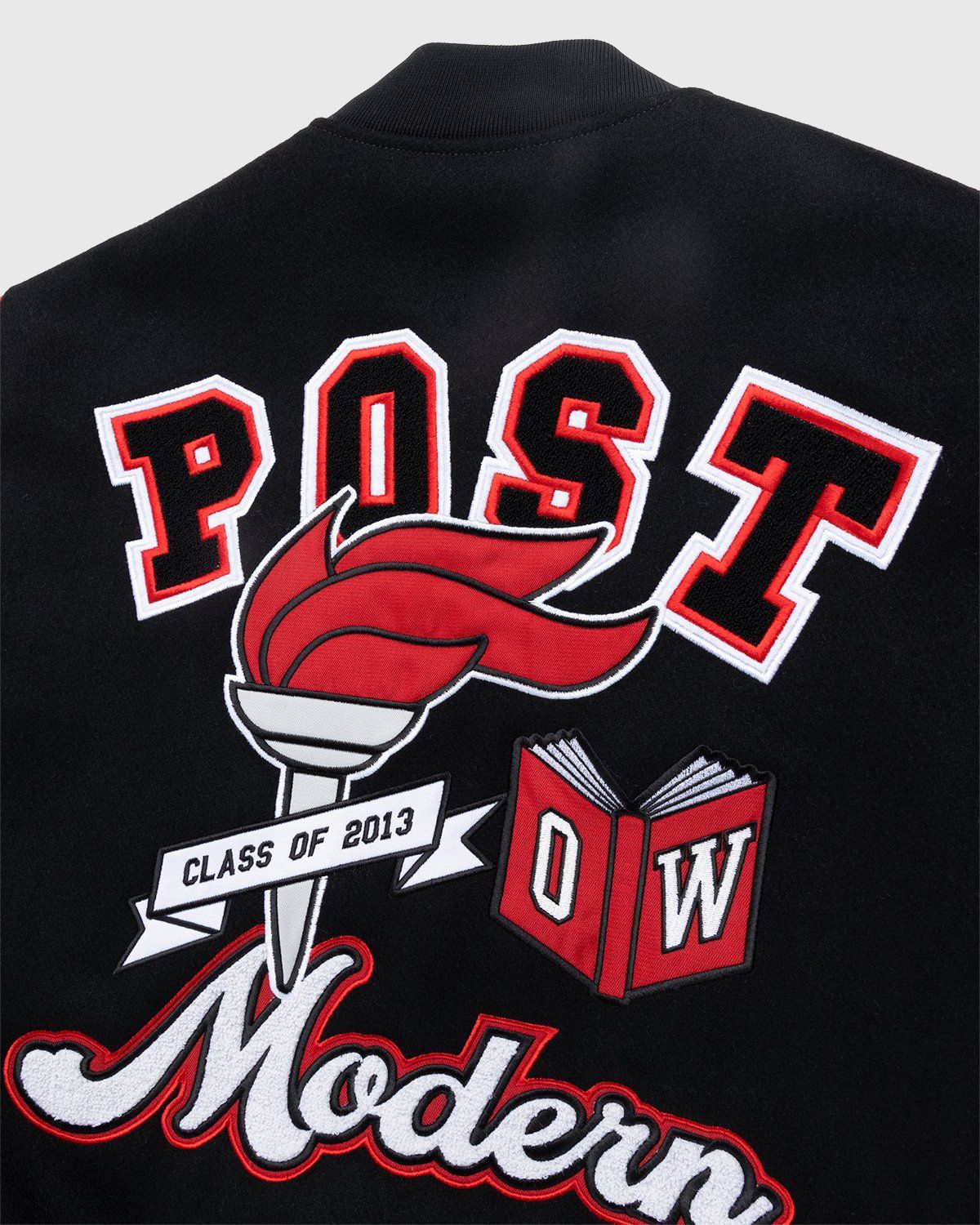 Off-White – Post-Modern Varsity Jacket Black/Red/White