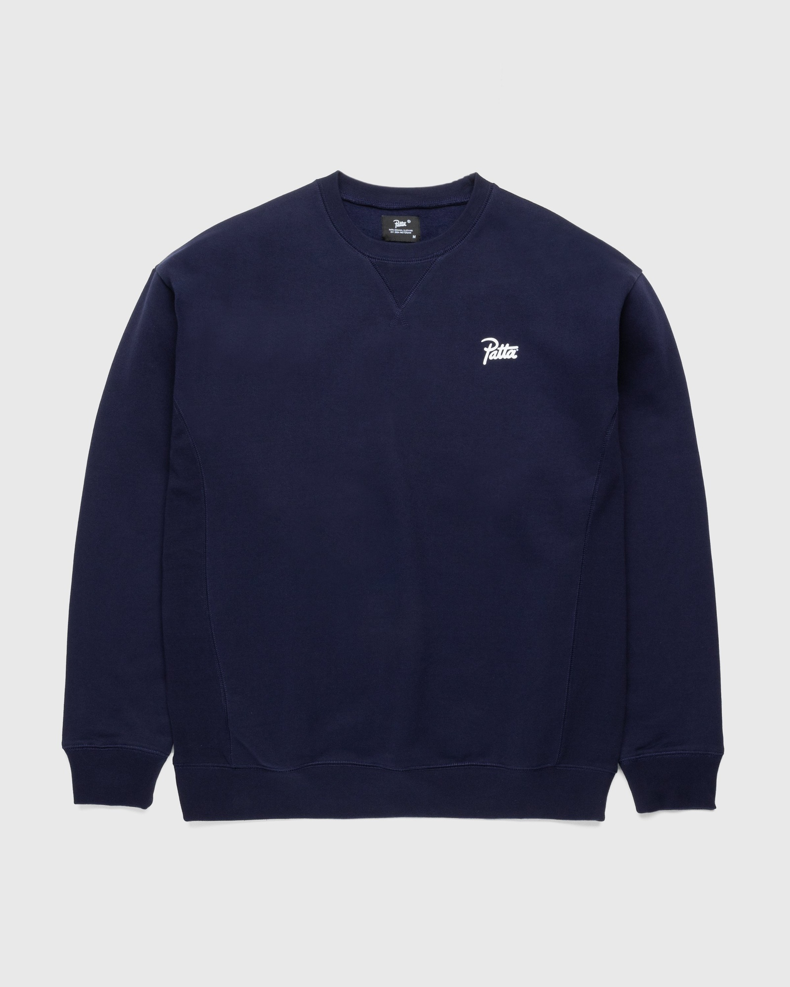 Patta – Basic Crewneck Sweater Evening Blue | Highsnobiety Shop