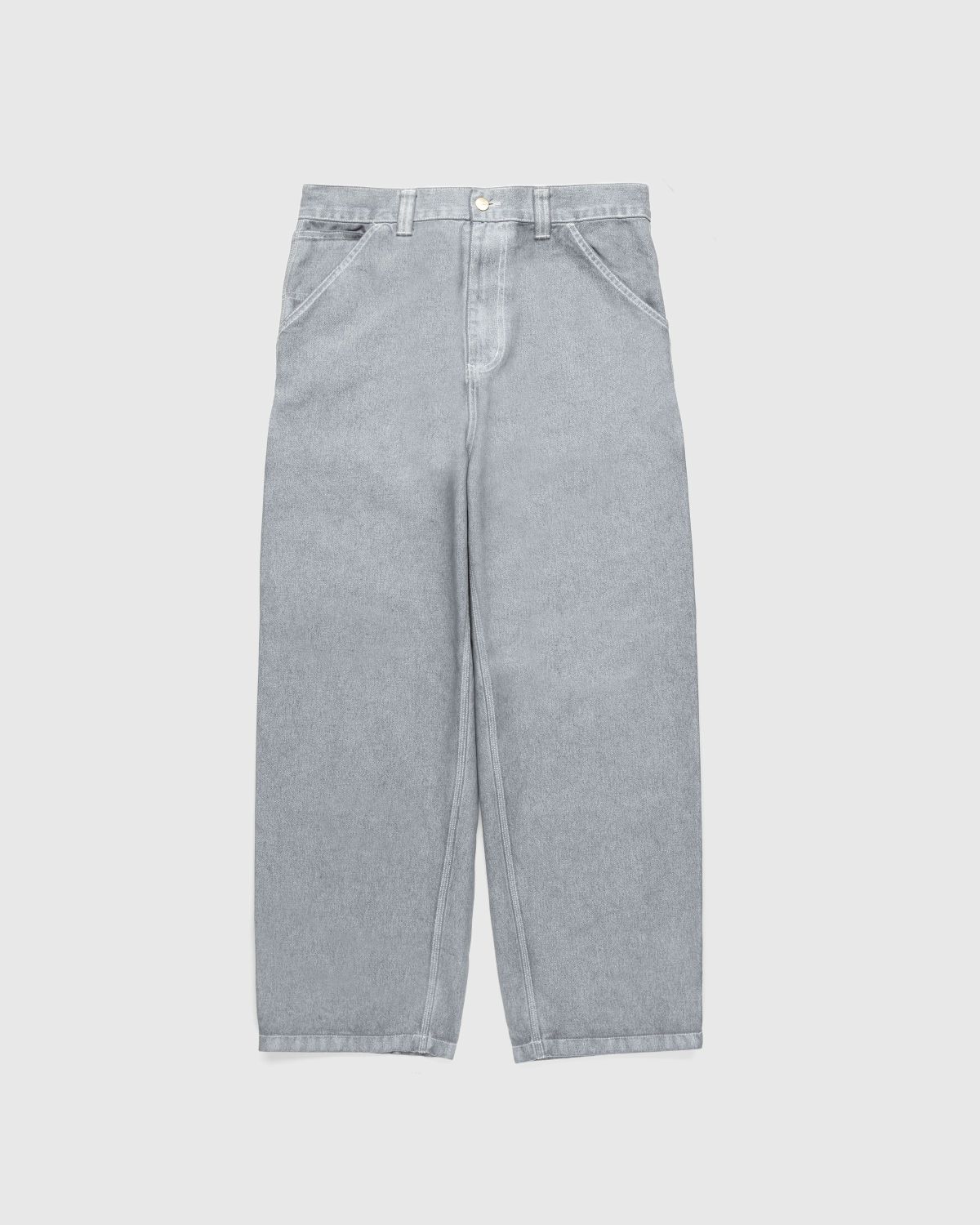 carhartt wip single knee grey pants