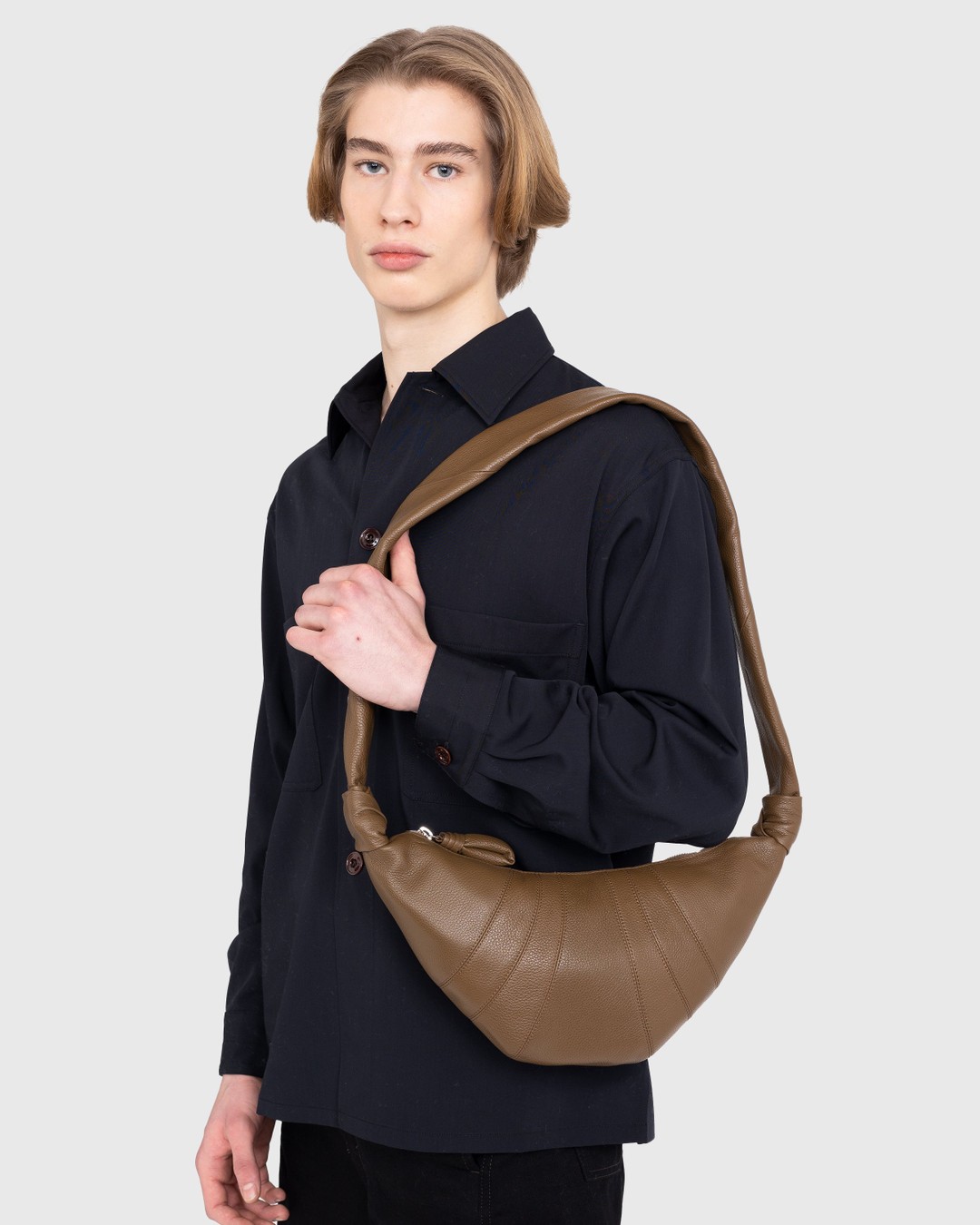 Lemaire Leather Croissant Shoulder Bag