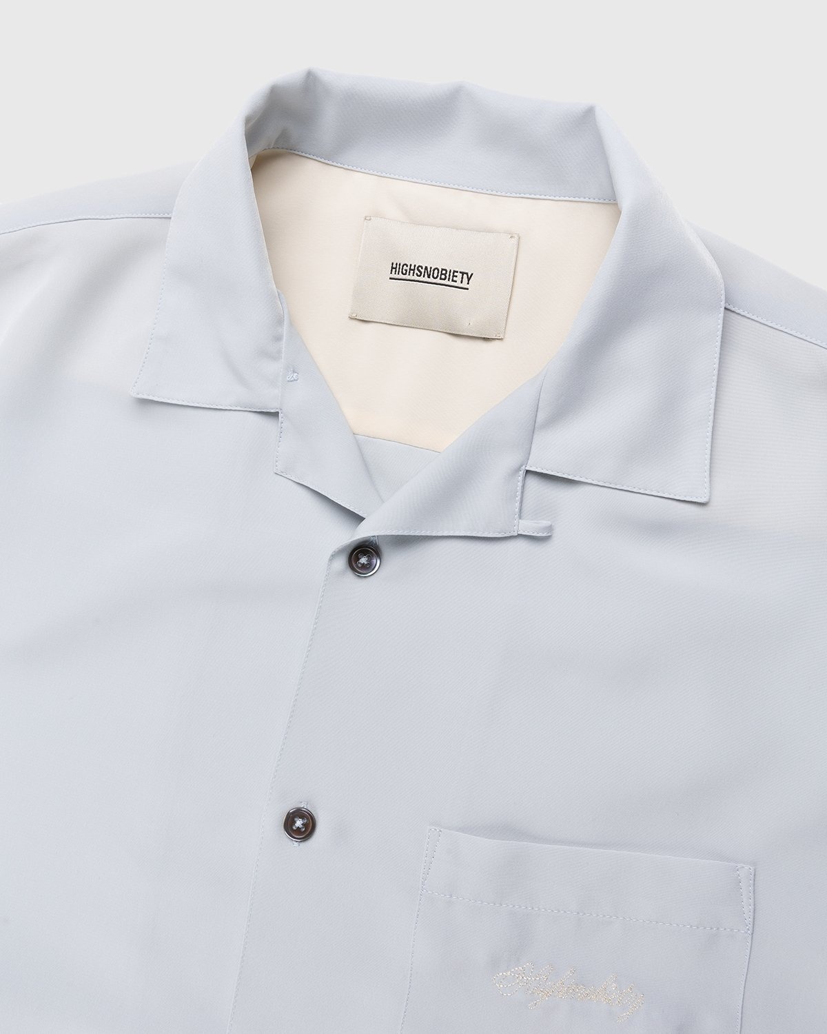 Highsnobiety – Rayon Short-Sleeve Shirt Sky Blue Cream