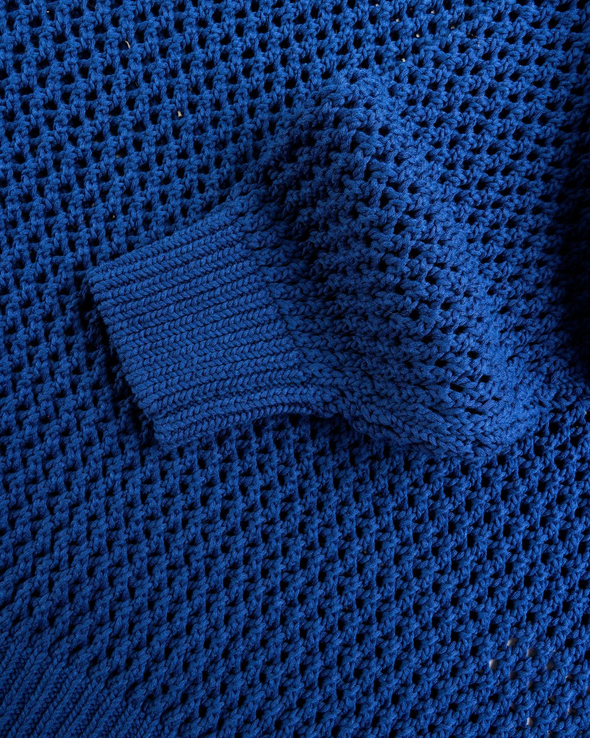 Auralee – Cotton Lily-Yarn Mesh Knit Pullover Blue | Highsnobiety Shop