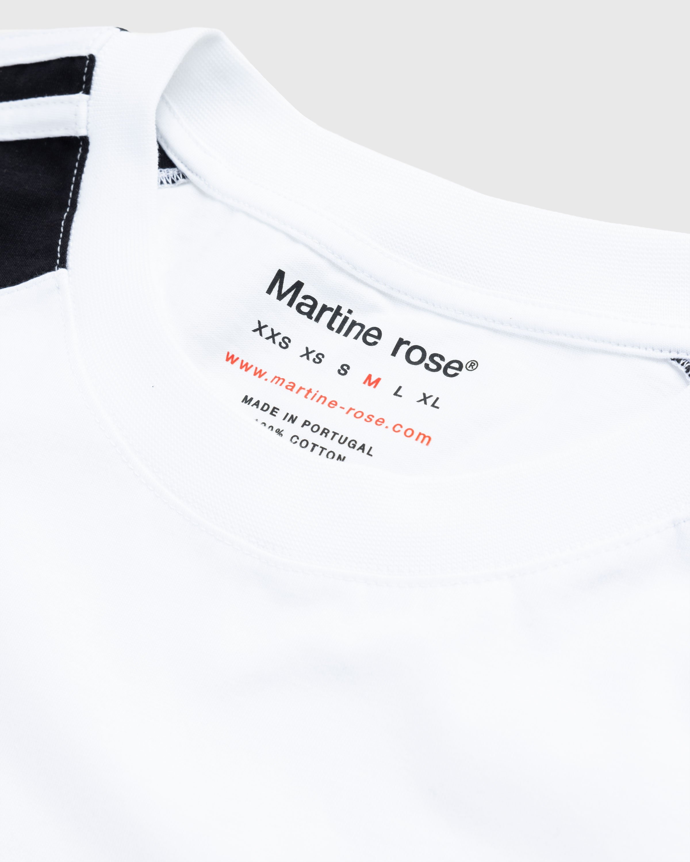 MARTINE ROSE: cotton t-shirt with logo - White