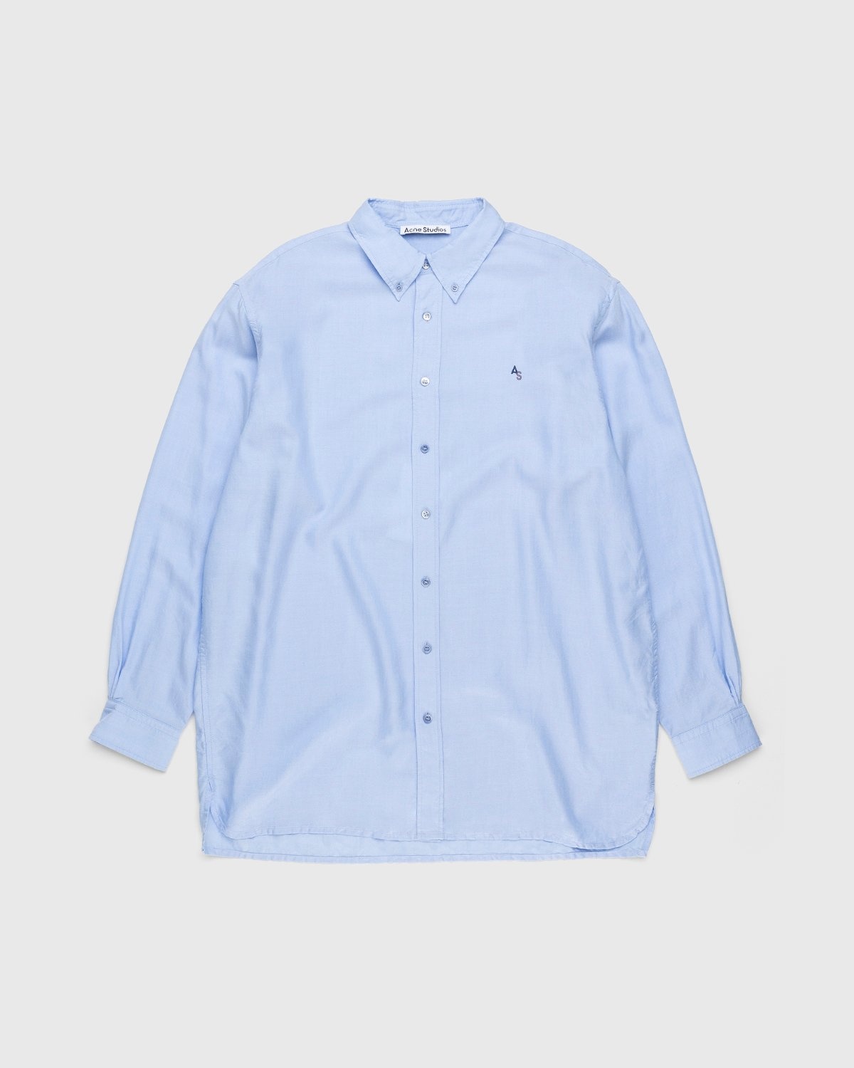Acne Studios – Classic Monogram Button-Up Shirt Light Blue