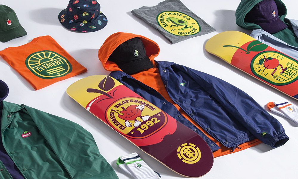 Element's New SS18 Collection Features Fruit Sticker Graphics