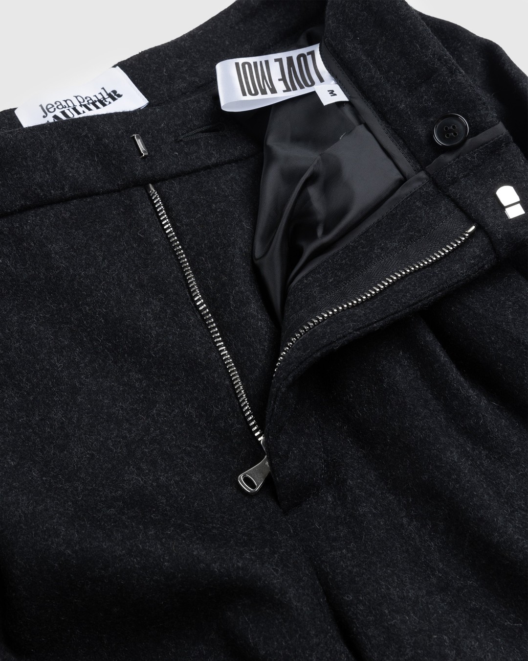 Jean Paul Gaultier – Felted Wool Suit Pants Dark Grey