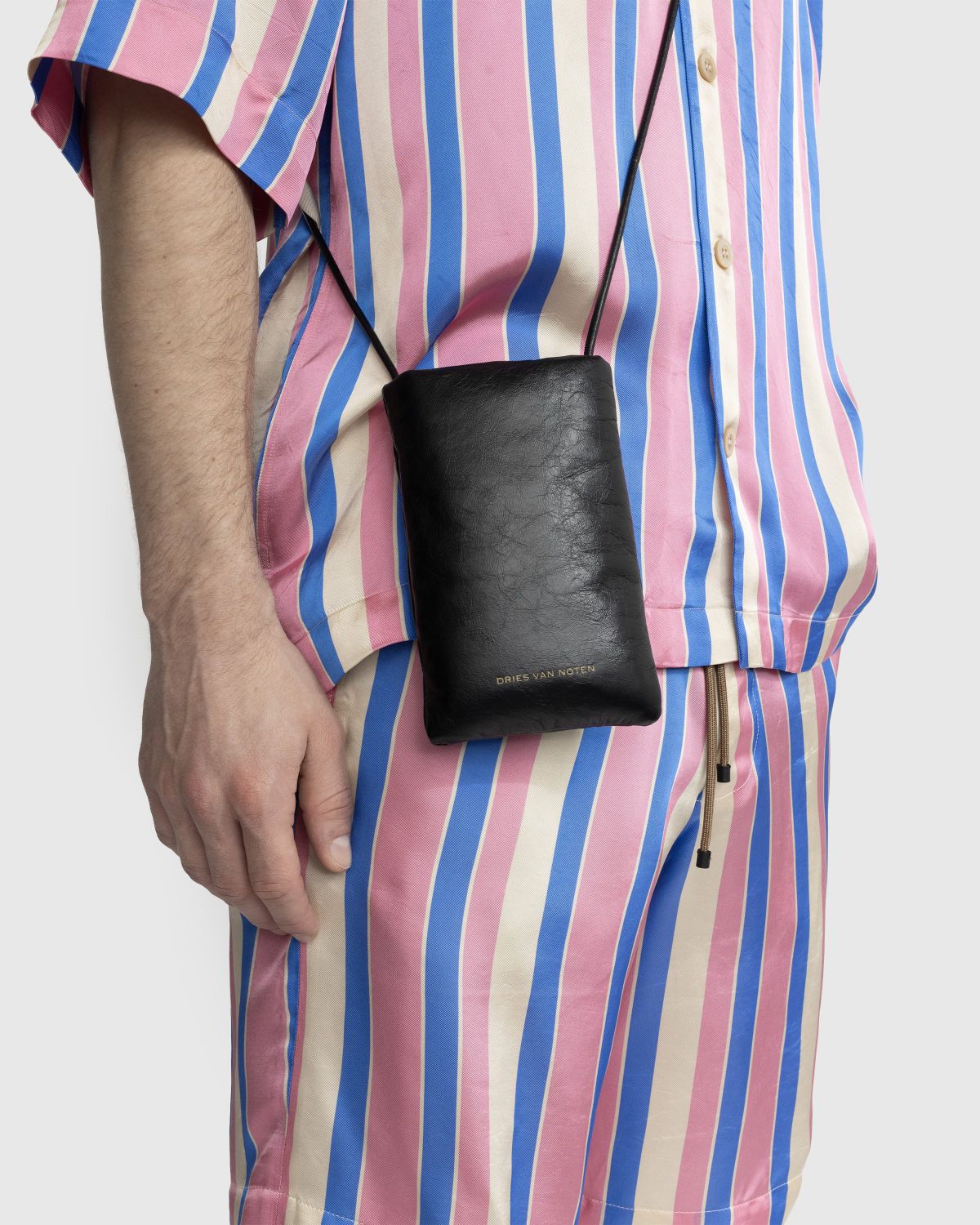 Dries van Noten – Leather Phone and Card Pouch Black ...