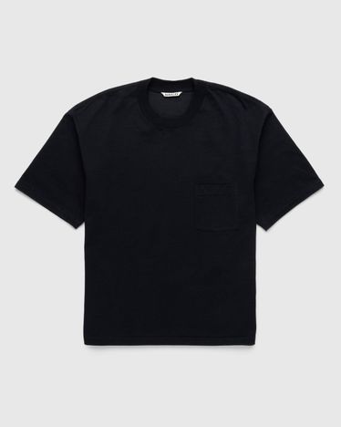 Auralee – Stand-Up Tee Black | Highsnobiety Shop