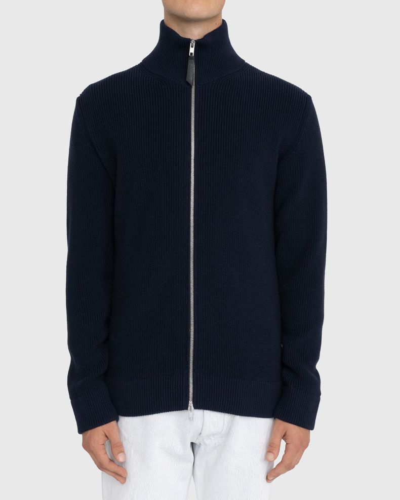 Maison Margiela – Zip Cardigan Navy | Highsnobiety Shop