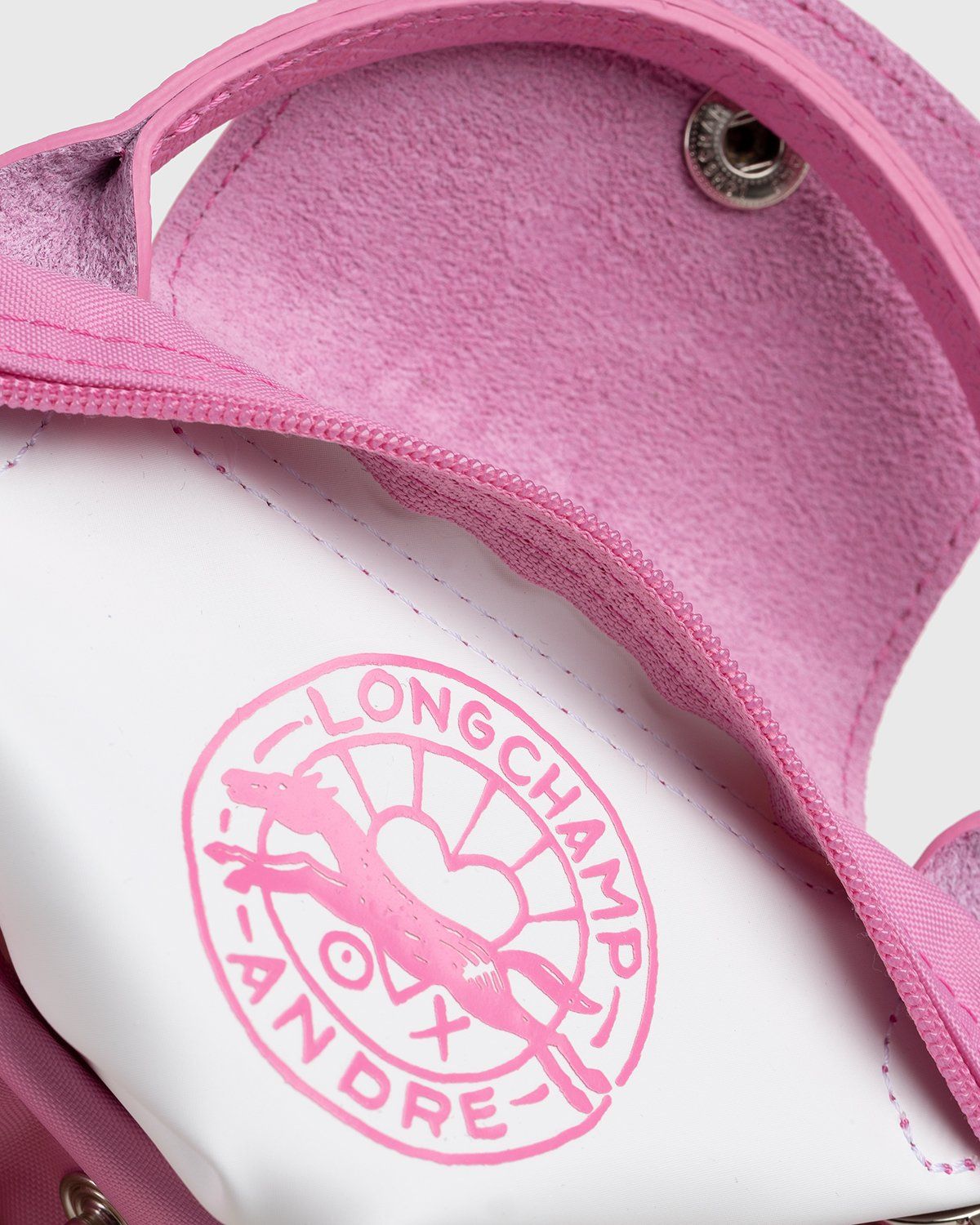 Longchamp x André Saraiva – Le Pliage André Top Handle Bag Pink