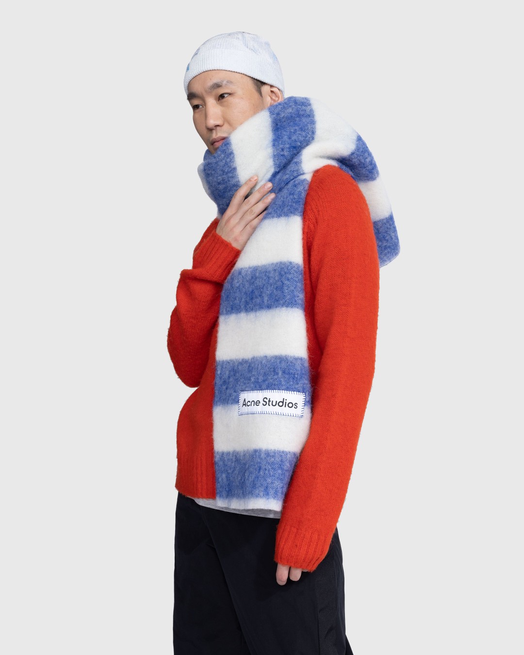 Acne Studios Blend – Shop Wool Highsnobiety Scarf Blue/White | Striped