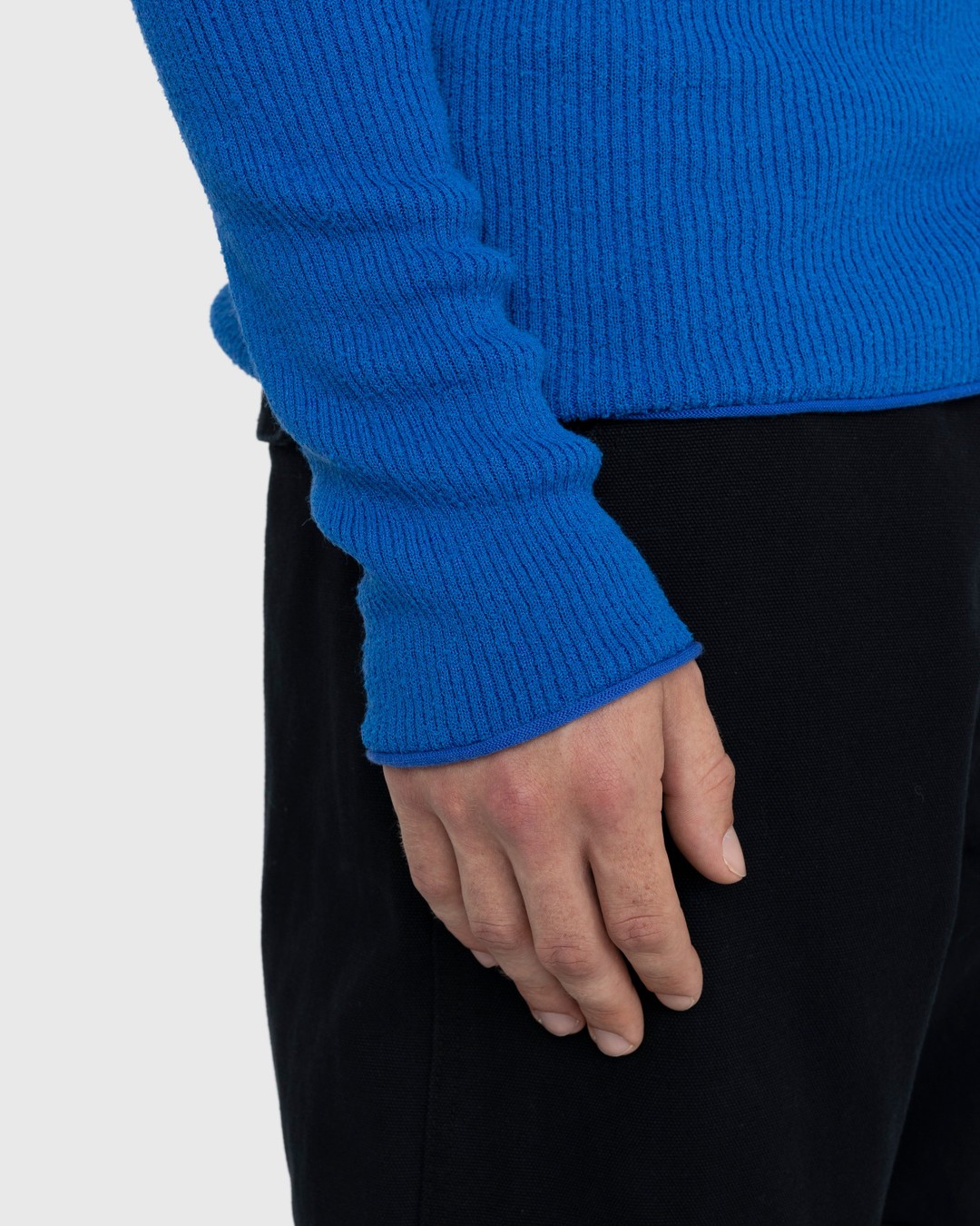 Acne Studios – Roll Neck Ribbed Knit Sweater Ultramarine Blue