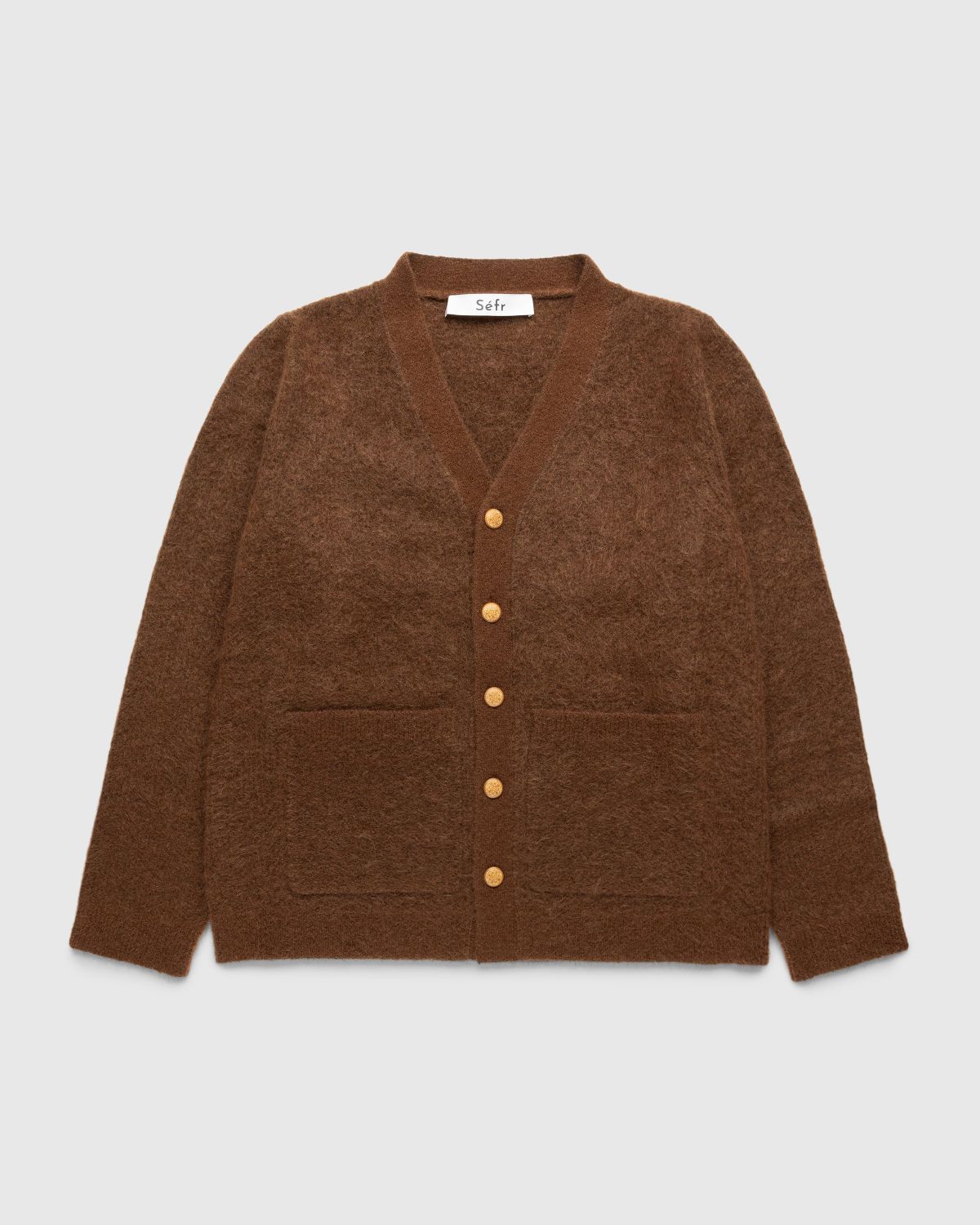 Séfr – Kaito Cardigan Brown Mohair | Highsnobiety Shop