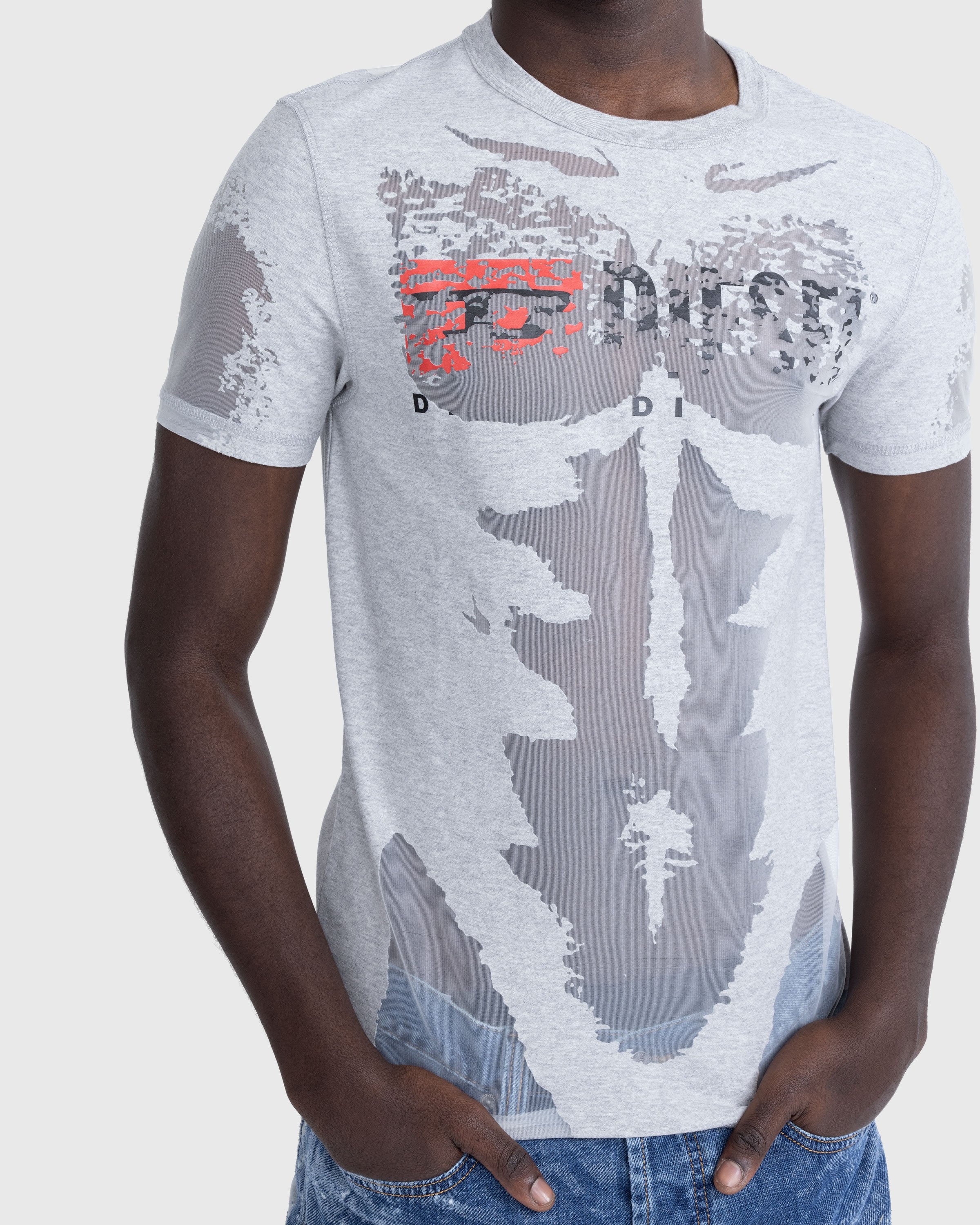 Diesel – T-Erme Burnout T-Shirt Grey
