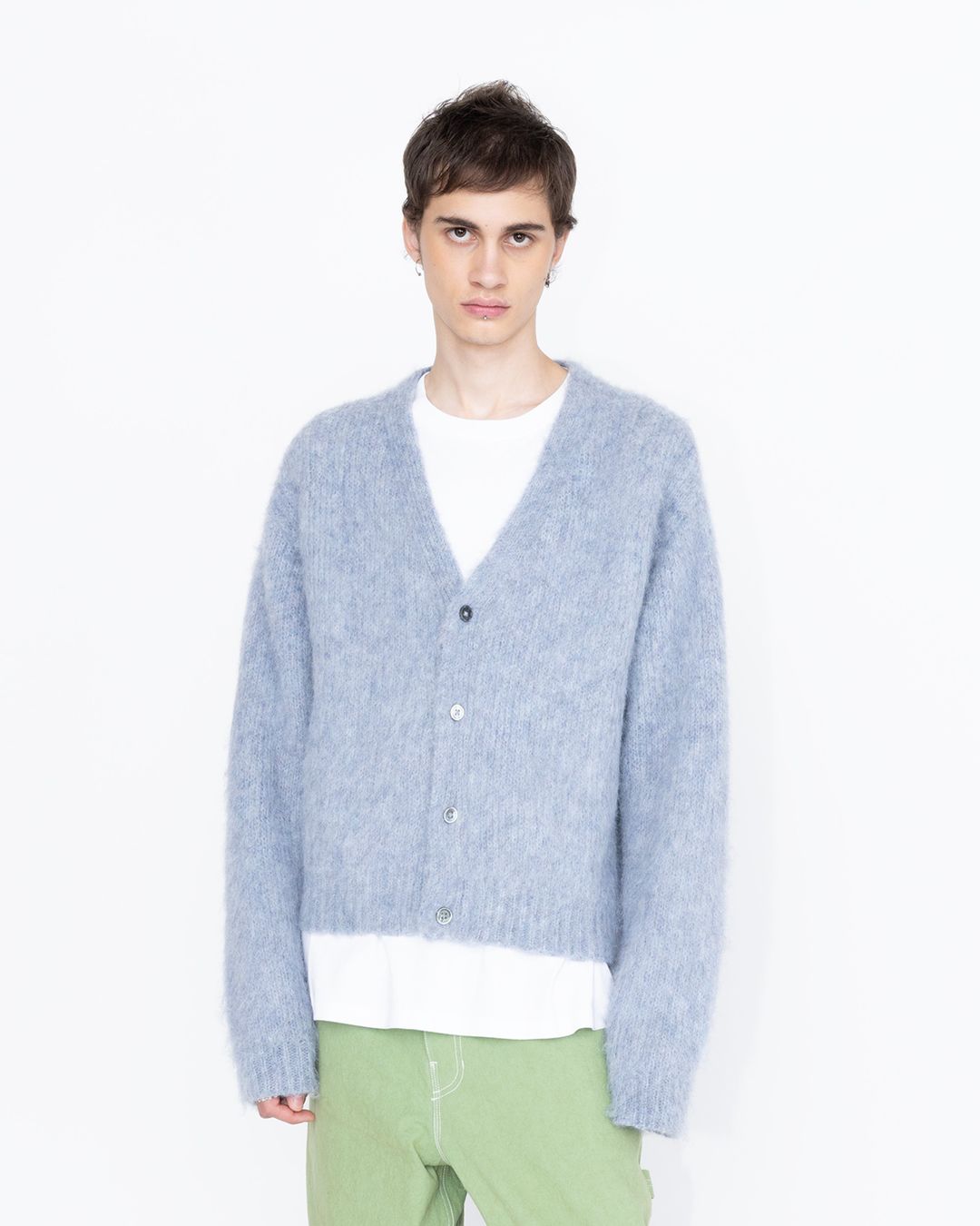 Highsnobiety HS05 – Brushed Alpaca Cardigan Light Blue | Highsnobiety Shop