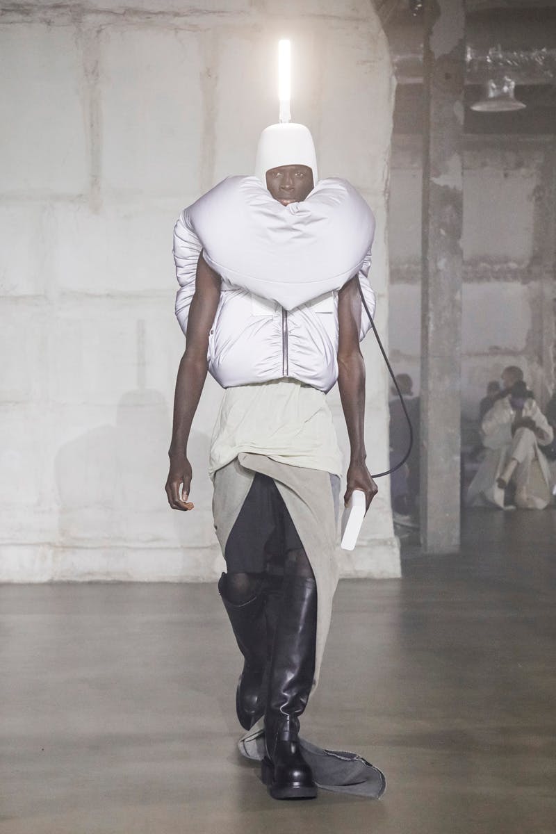 Rick Owens Fall/Winter 2022 Collection: Lightbulb Hats & Leather