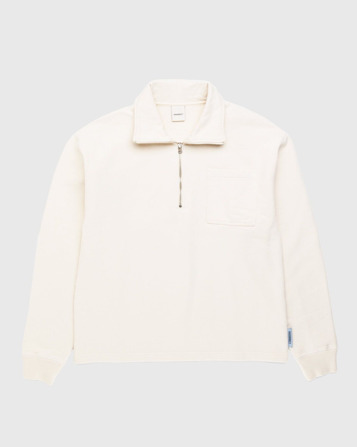 White fleece quarter online zip