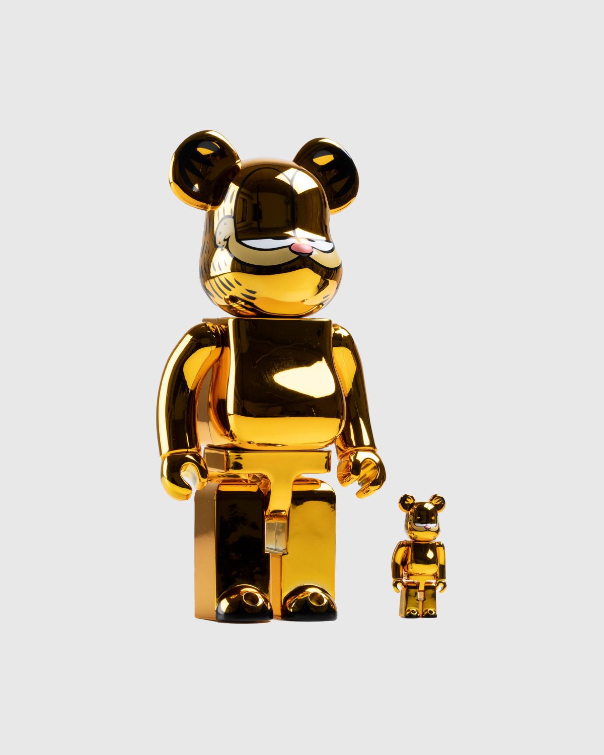 Medicom – Be@rbrick Garfield 100% and 400% Set Gold Chrome