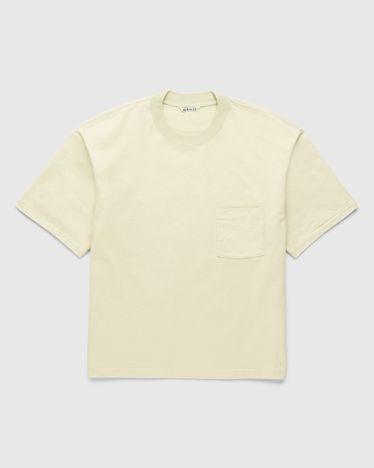 seamless t-shirt man pink in cotton - AURALEE - d — 2
