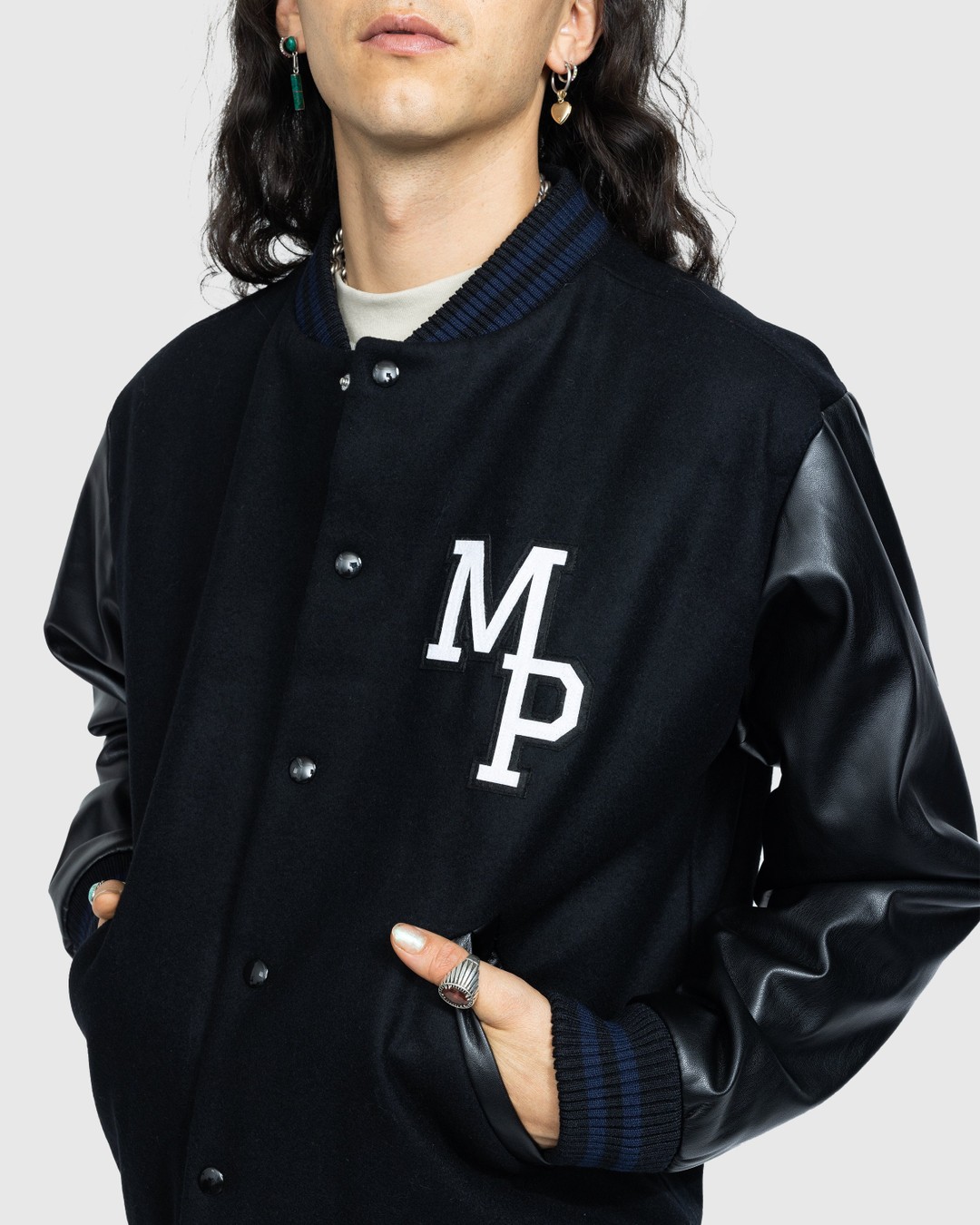 A.P.C. x Jean Touitou – Miss Rayon Varsity Jacket Black