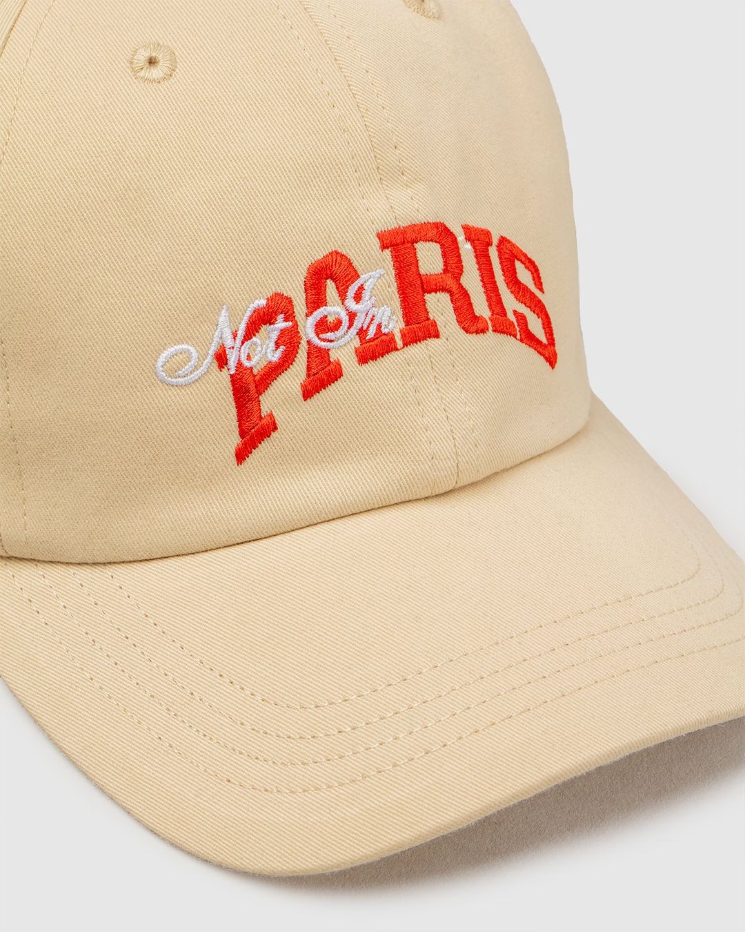 Highsnobiety – Not In Paris College Logo Cap Eggshell | Highsnobiety Shop