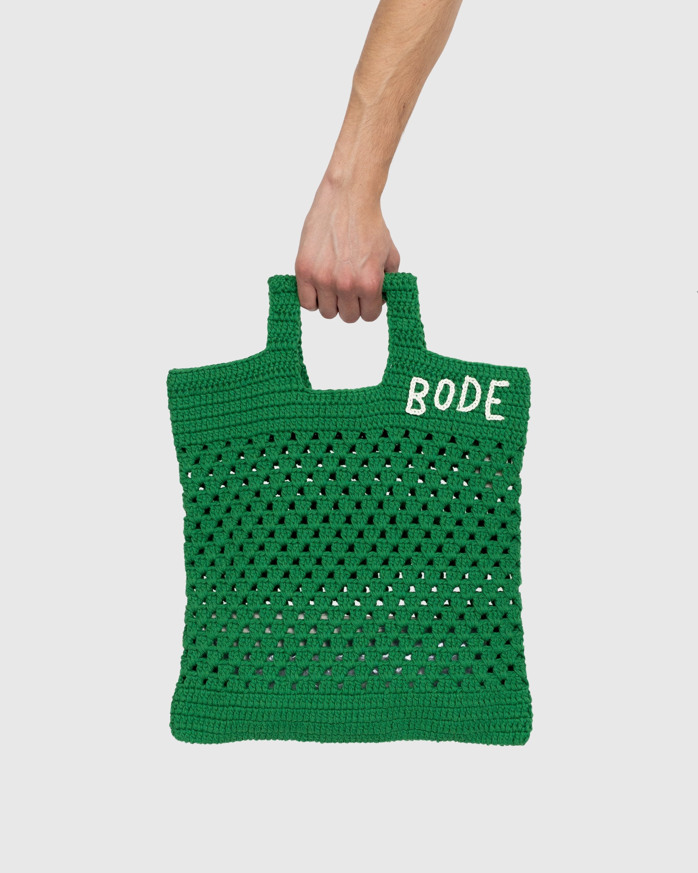 Bode – Crochet Tote Green | Highsnobiety Shop