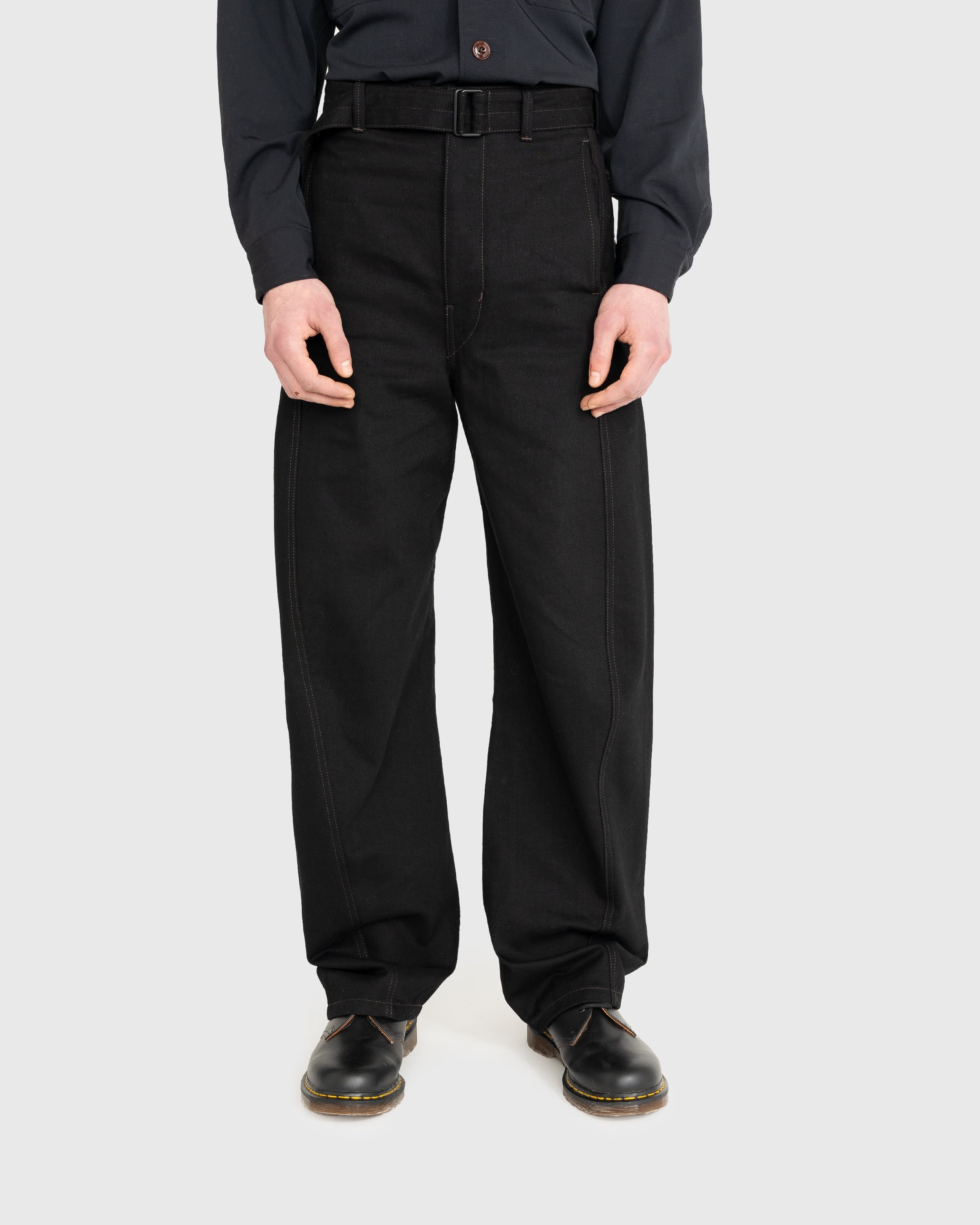 Lemaire Belted Twisted Pants Black ルメール | nate-hospital.com