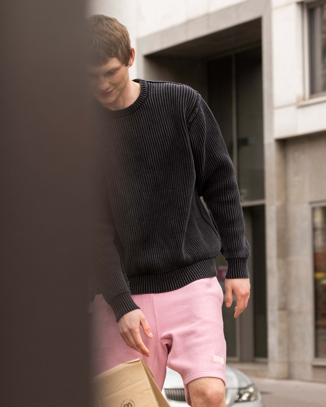 Highsnobiety – Pigment Dyed Loose Knit Sweater Vest Black