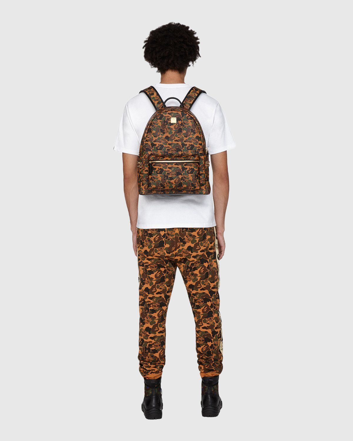 mcm bape camo backpack