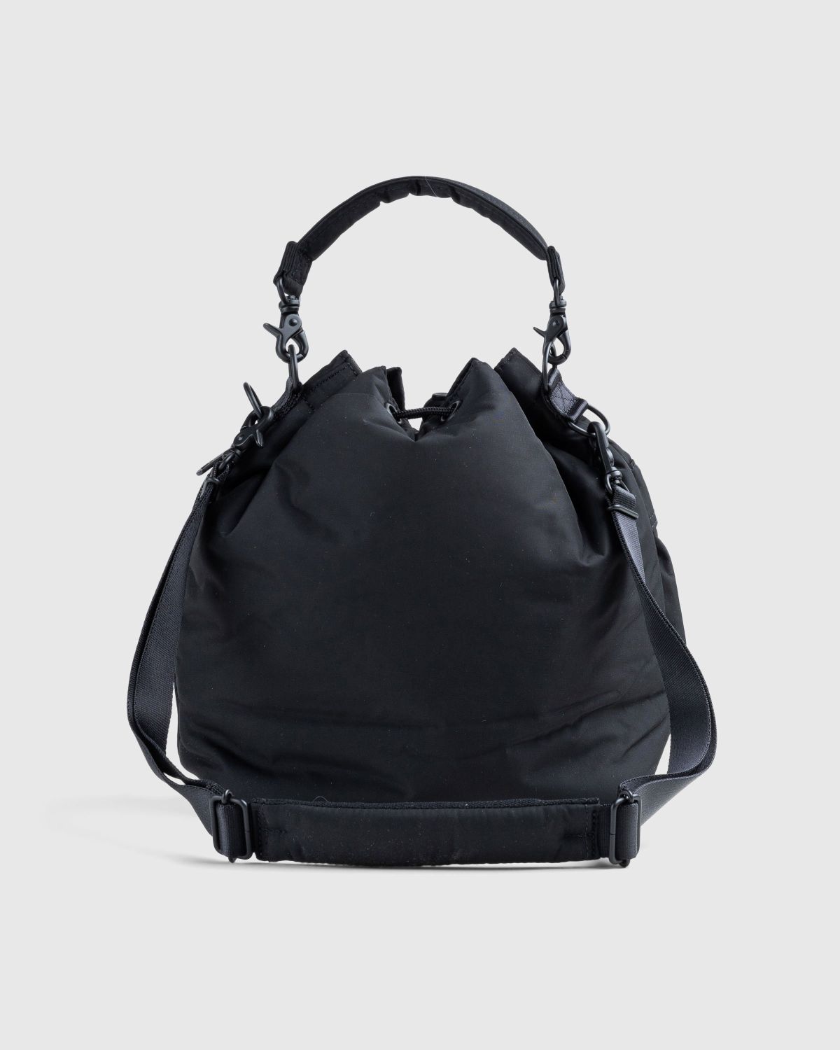 The Big Kyoto Zip Tote Bag in Dark Navy-Blue Nylon and Black