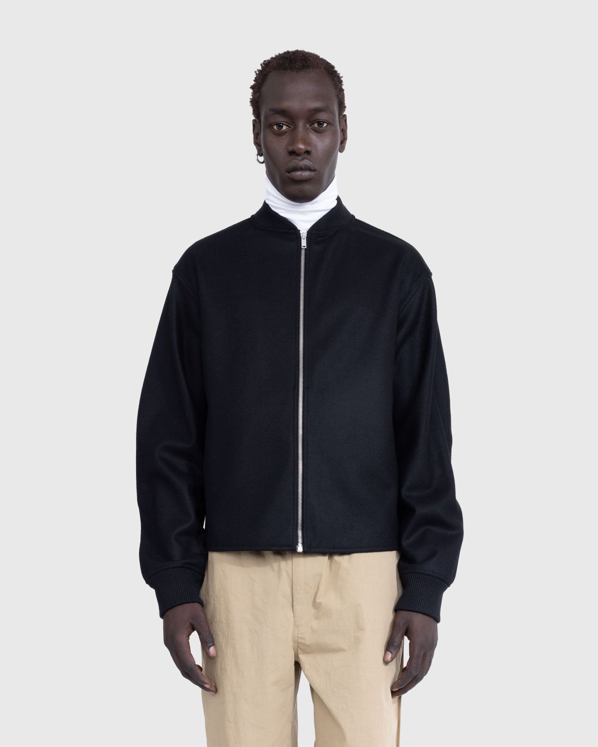 Jil Sander – Full-Zip Wool Melton Jacket Black | Highsnobiety Shop