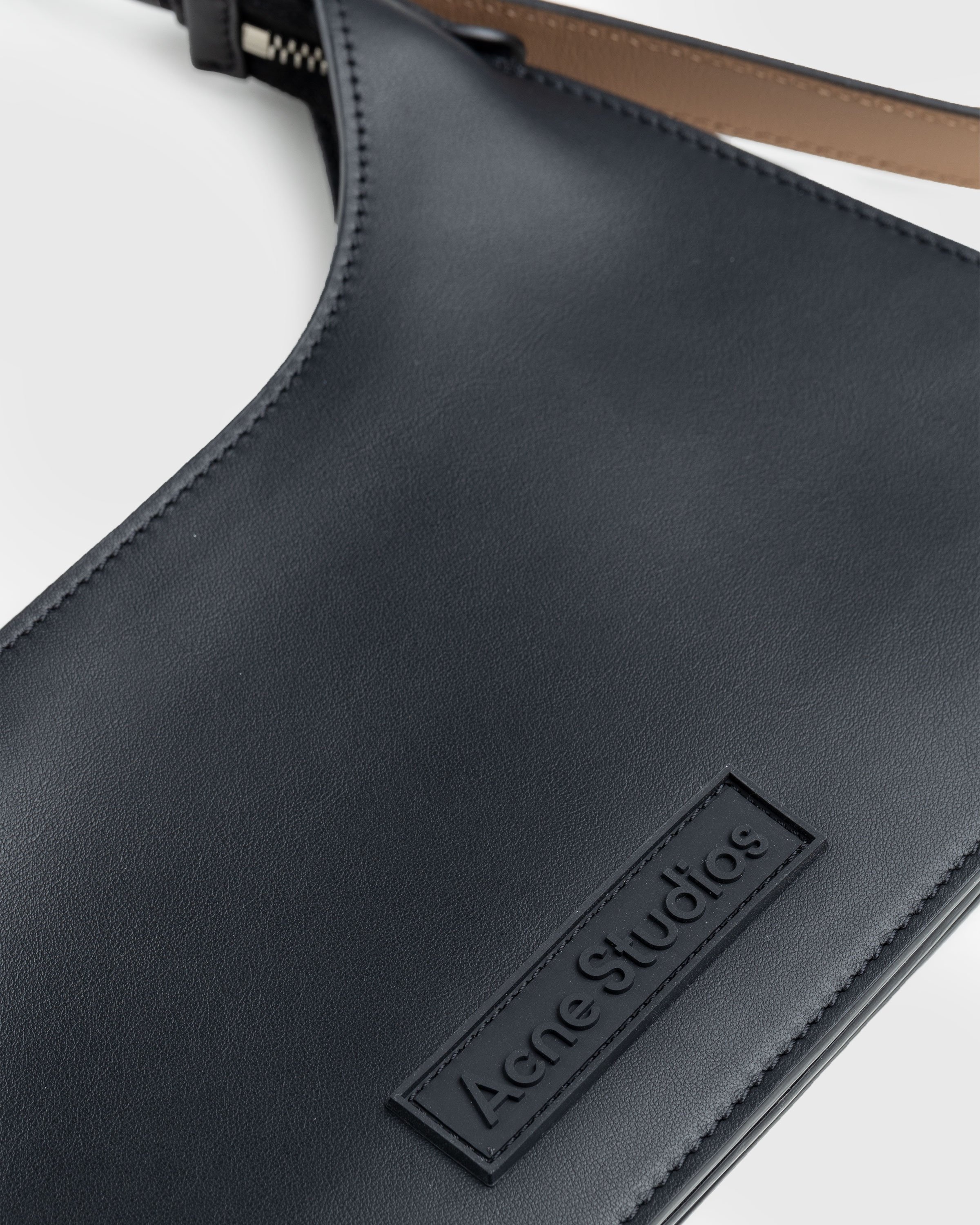 Acne Studios Plat Monogram Shoulder Bag In Black