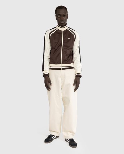 Wales Bonner – Kola Track Top Chestnut Brown/Ivory | Highsnobiety Shop