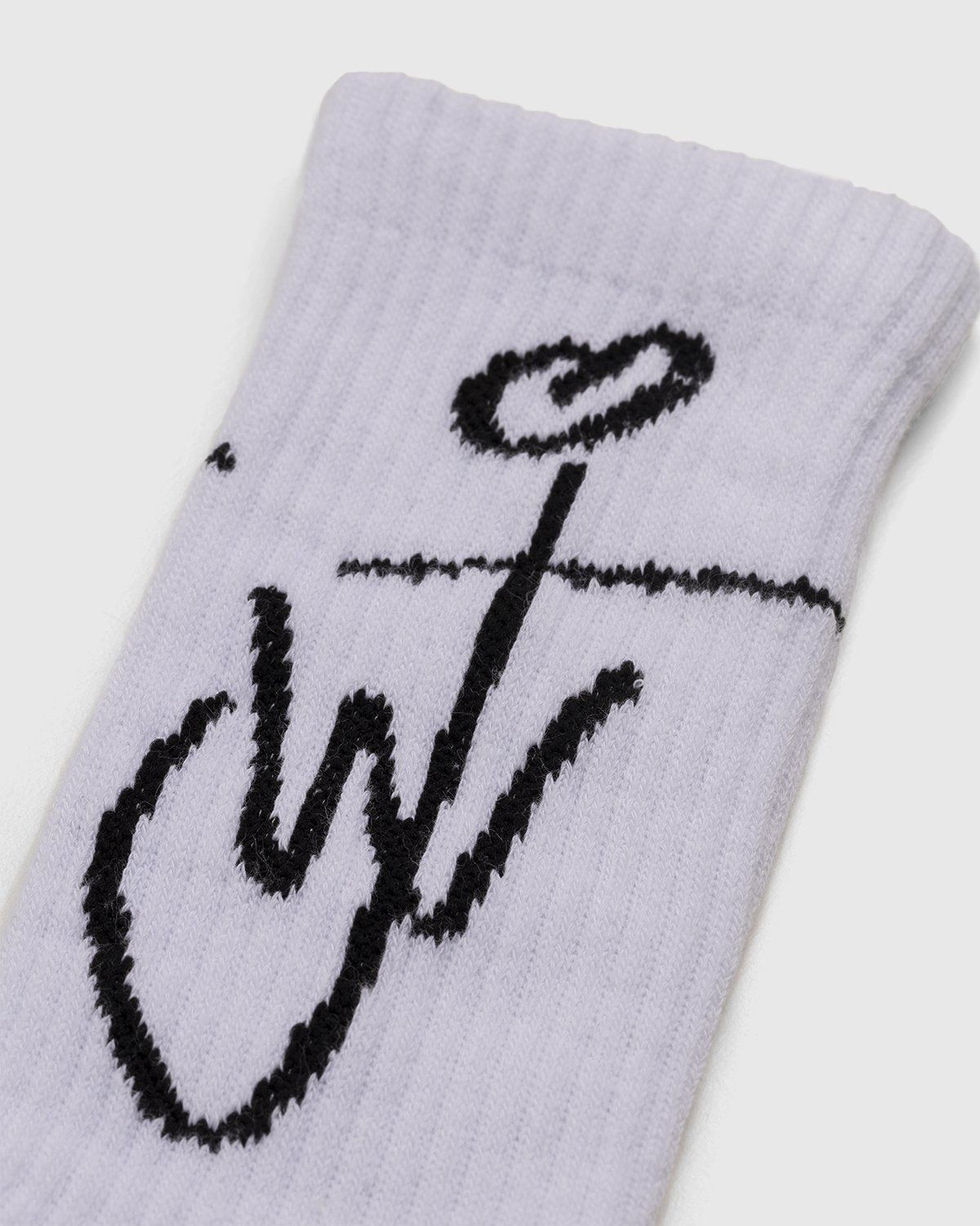 J.W. Anderson – JWA Logo Short Ankle Socks White/Black | Highsnobiety Shop
