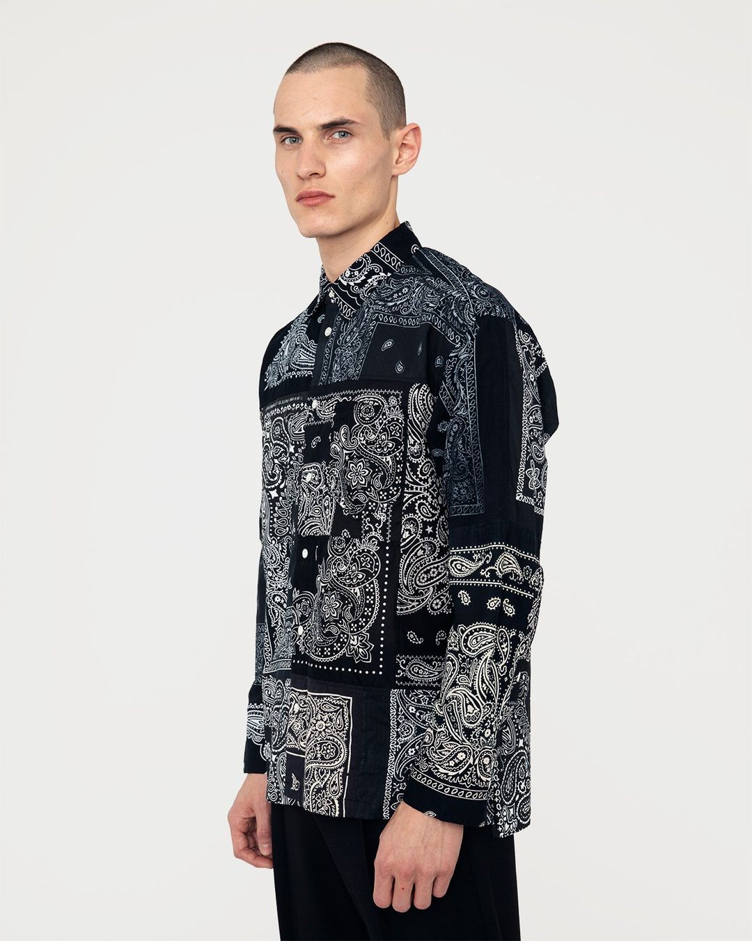 Miyagihidetaka – Bandana Shirt Black | Highsnobiety Shop