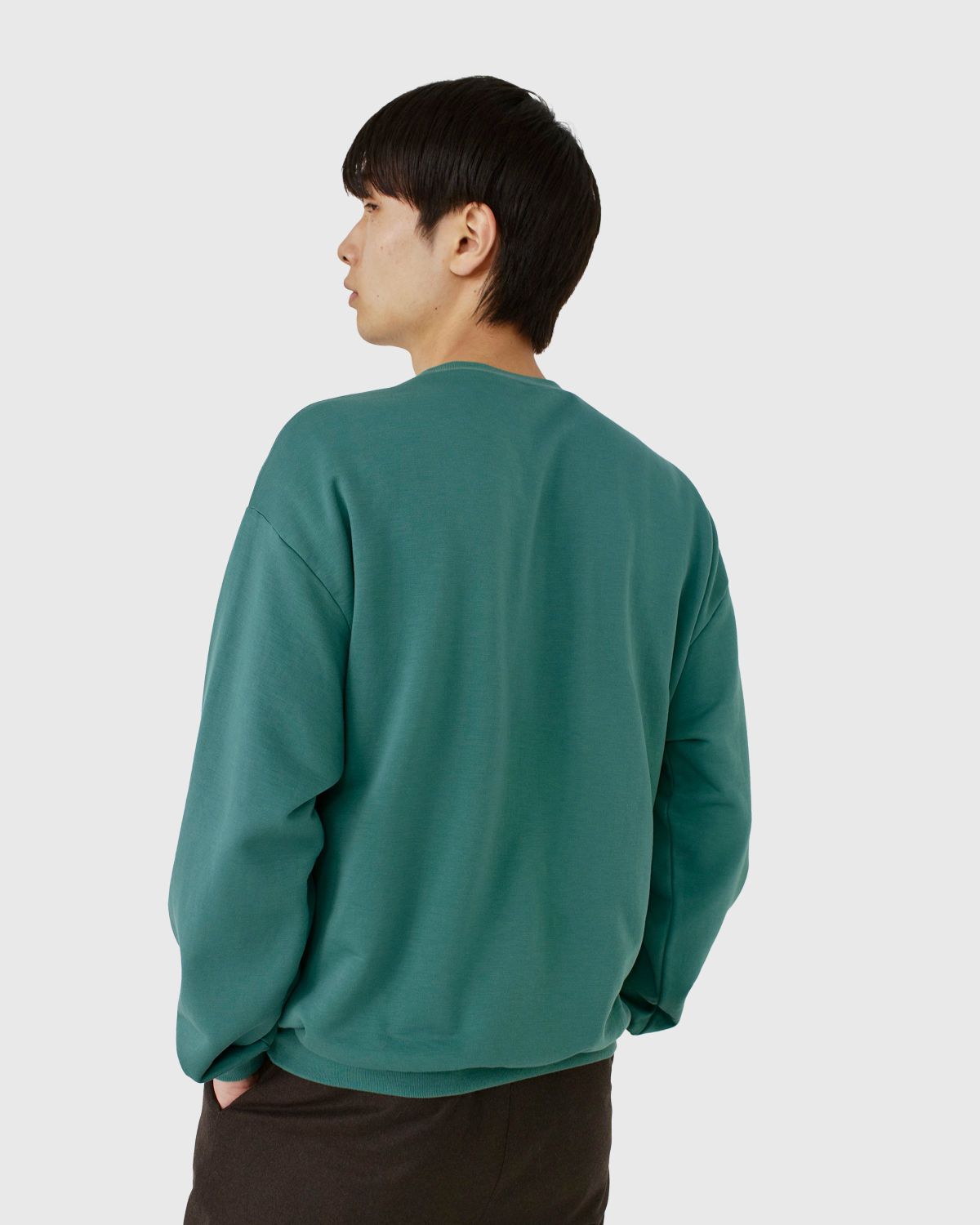 Auralee – Elastic High Gauge Sweat Dark Green