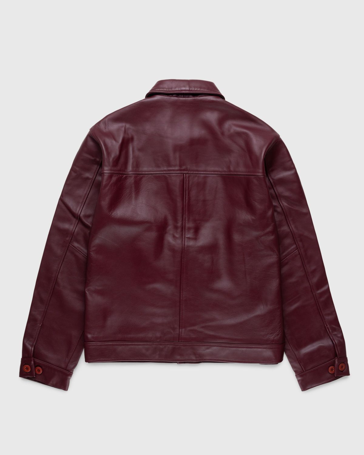 Highsnobiety HS05 Leather Jacket Burgundy Highsnobiety Shop