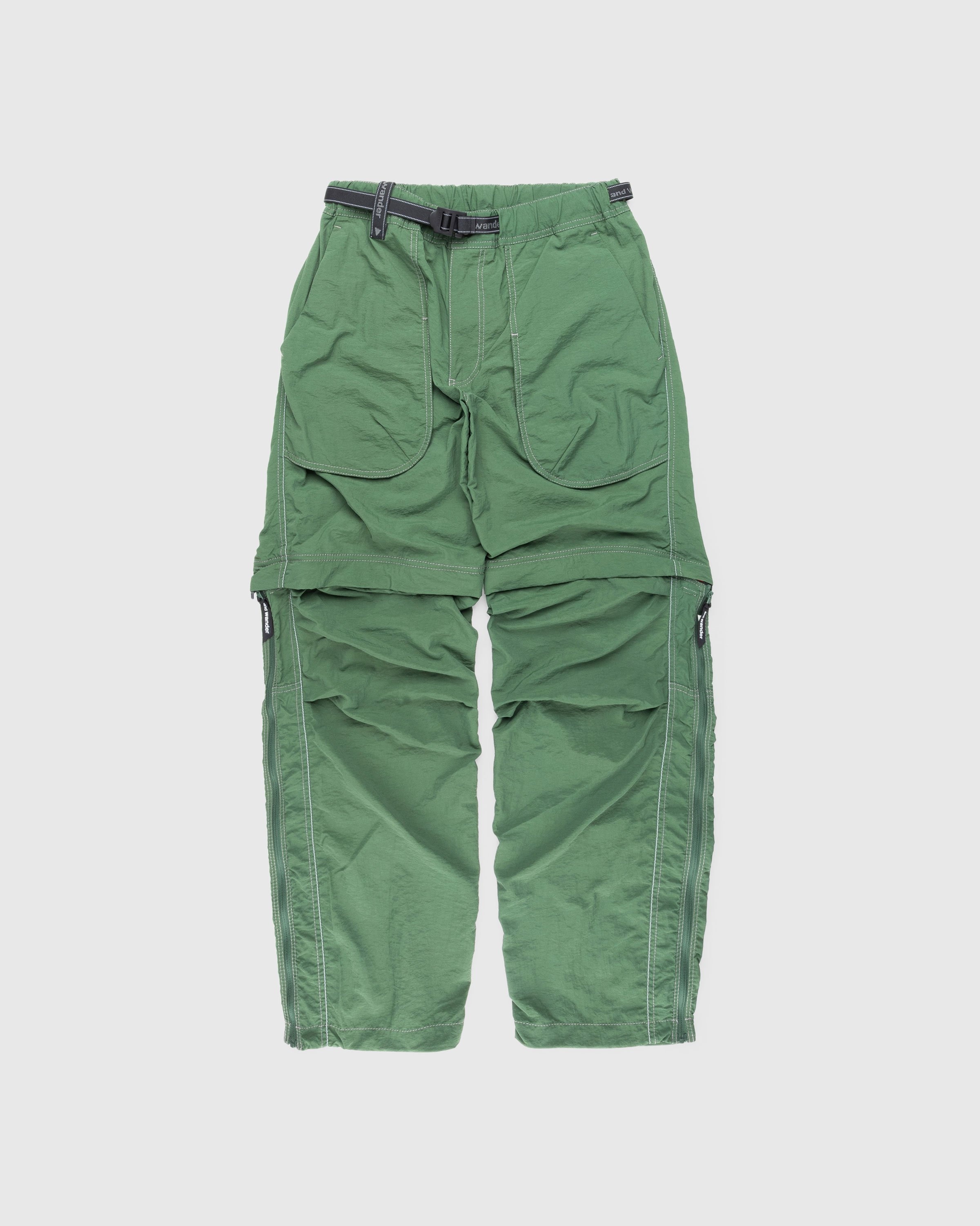 And Wander – Nylon Taffeta Hiker 2 Way Pants Green | Highsnobiety Shop