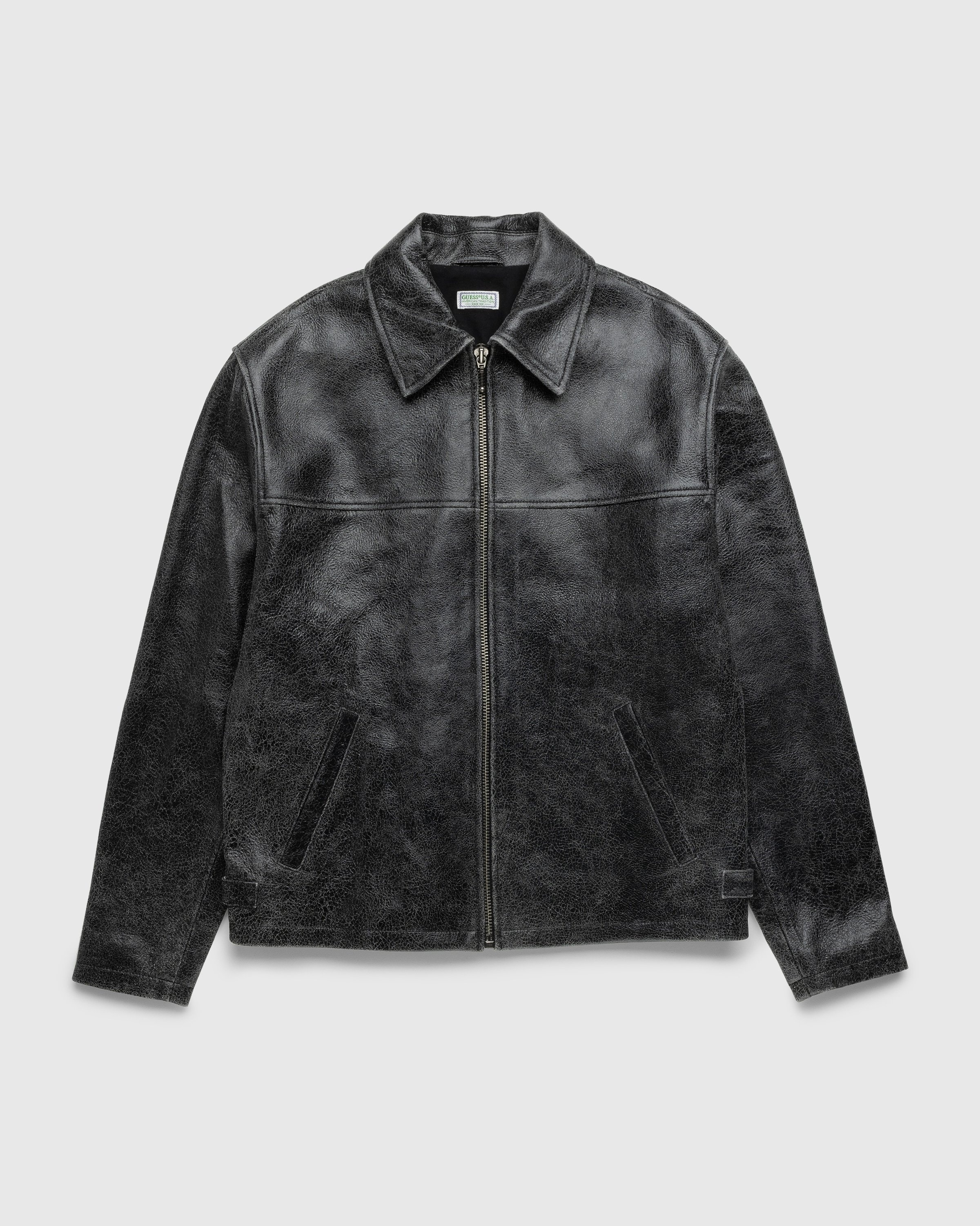 meteor Guinness salut Guess USA – Crackle Leather Jacket Black | Highsnobiety Shop
