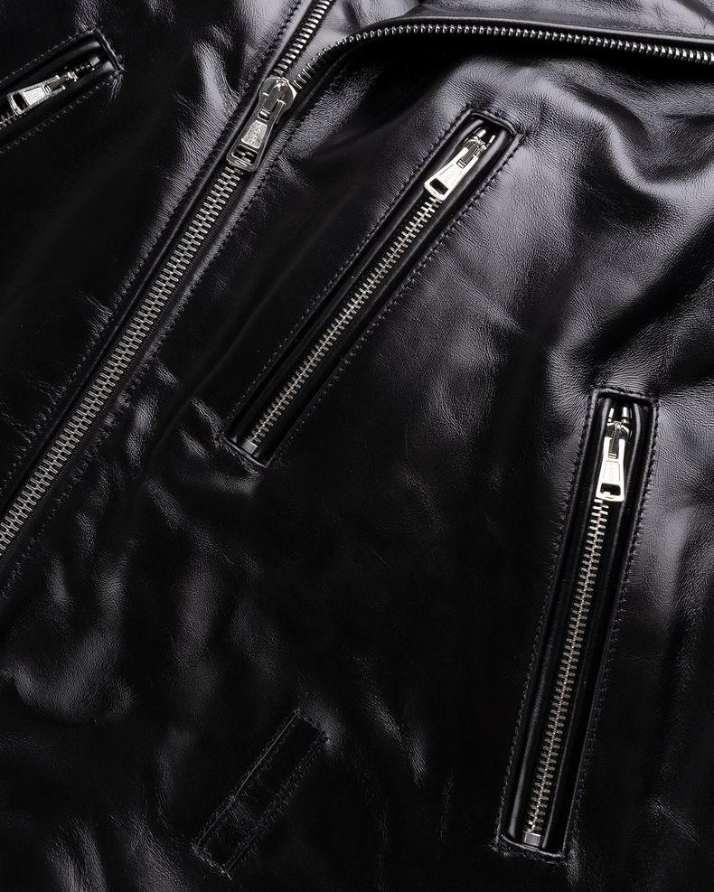 Our Legacy – Hellraiser Leather Jacket Aamon Black | Highsnobiety Shop