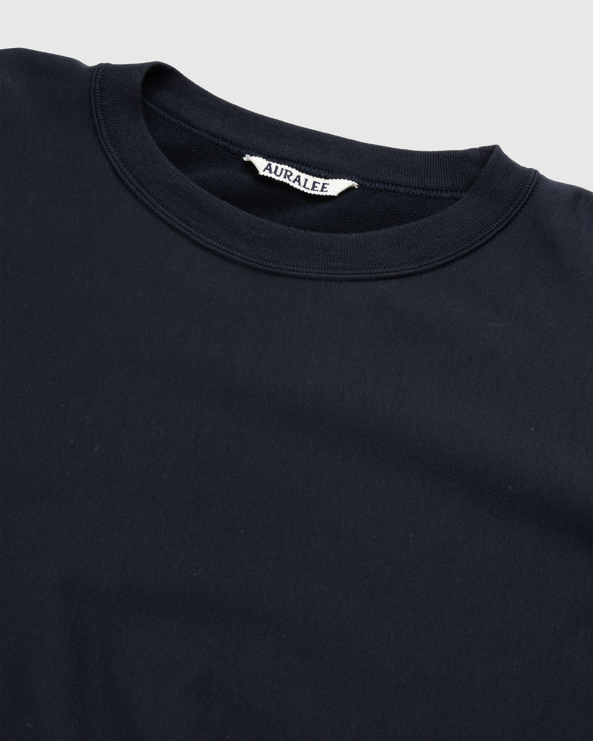 Auralee – Elastic High Gauge Sweat Pullover Ink Black