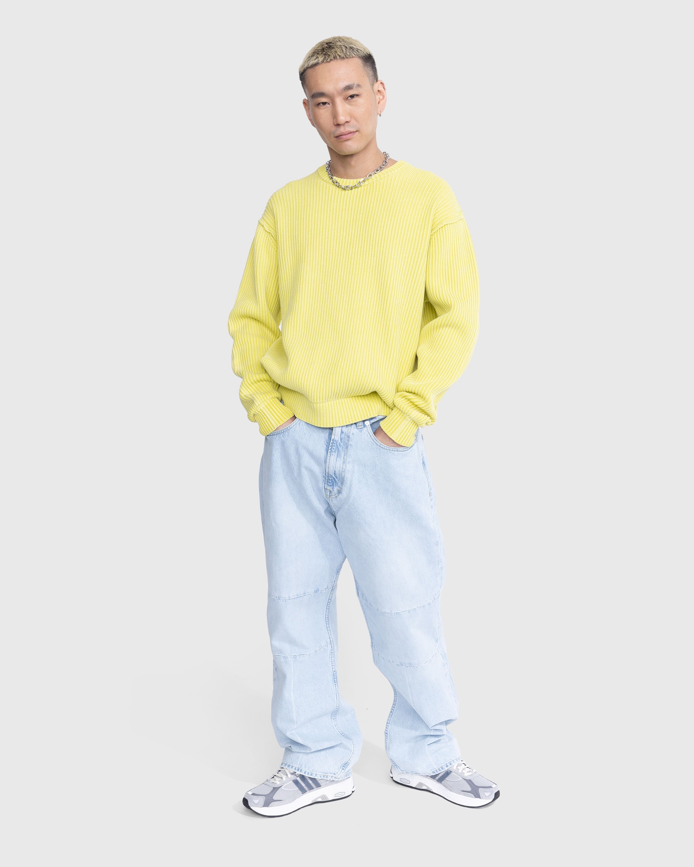 Highsnobiety – Pigment Dyed Loose Knit Sweater Yellow