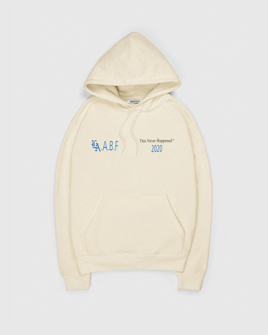 Highsnobiety – This Never Happened Art Book Fair Hoodie Eggshell 