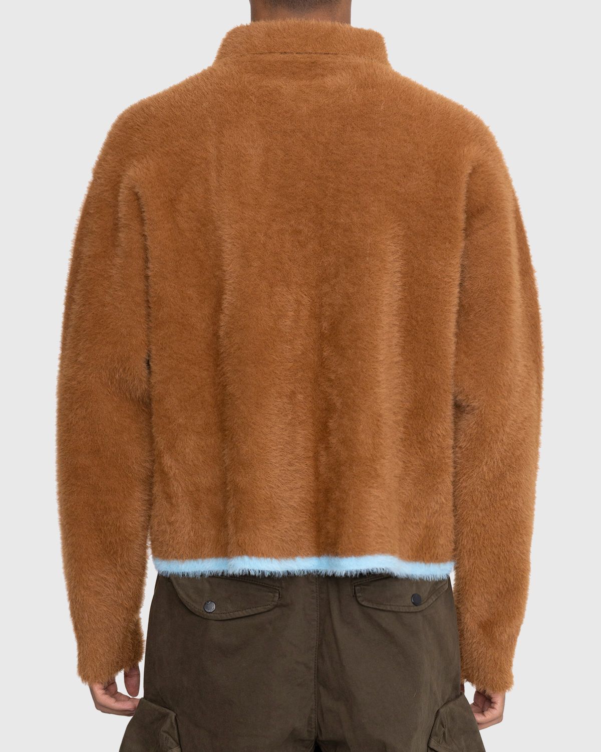 Topman teddy fleece coat in brown