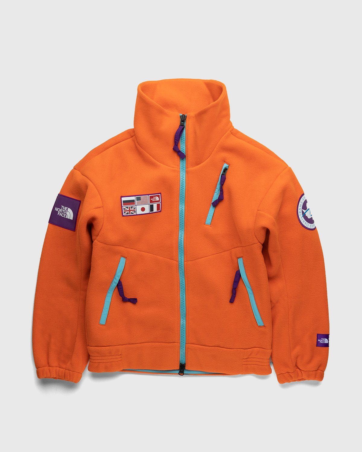North Face Osito fleece neon orange full-zip lightweight jacket