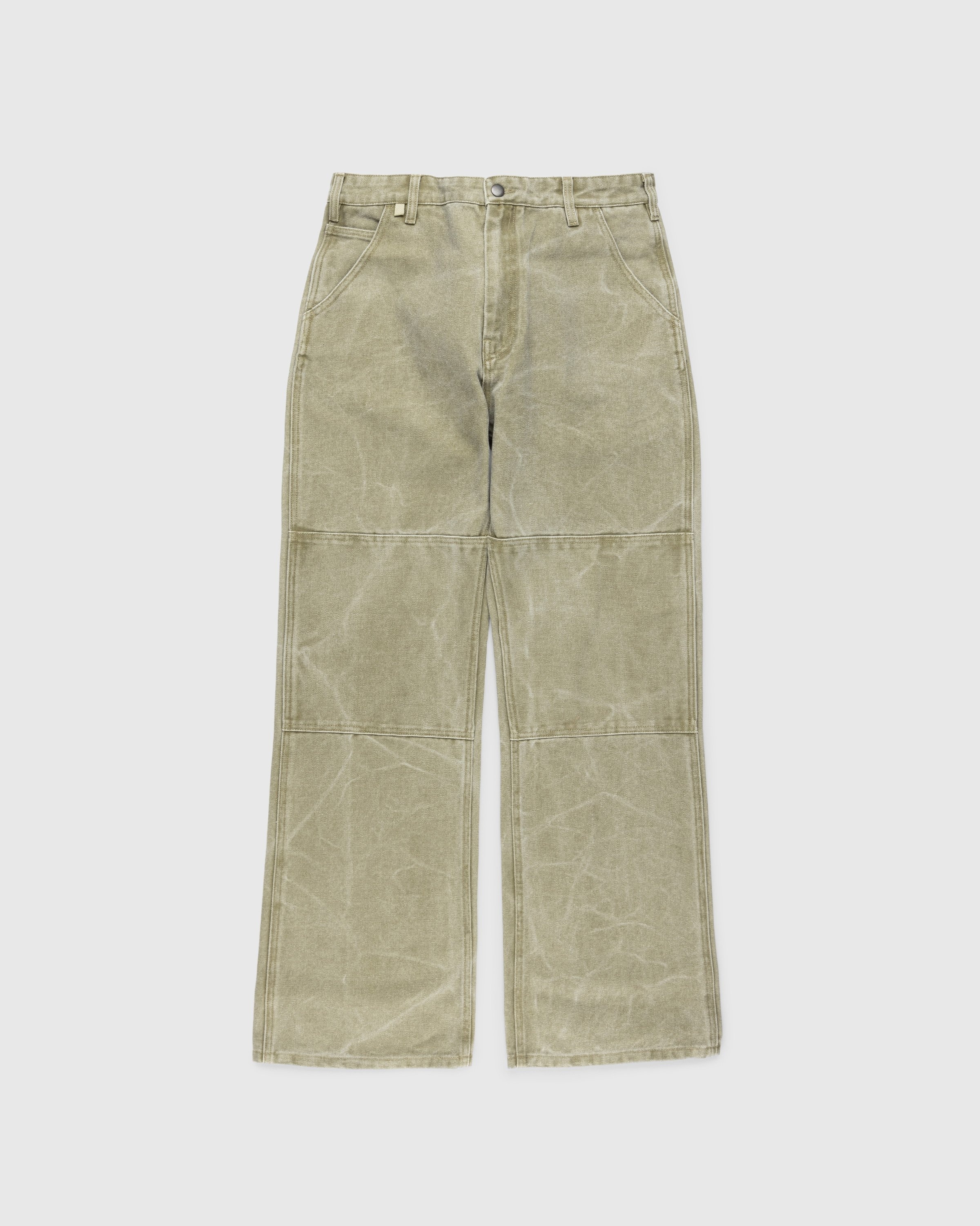Cotton corduroy cargo pants in green - Acne Studios